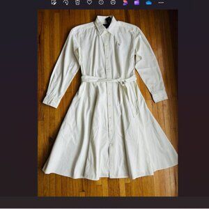 New w/tag Polo Ralph Lauren Cream cotton dress Size10